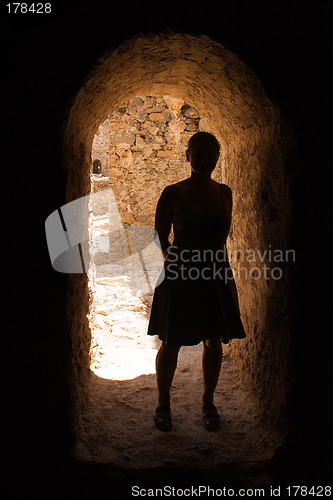 Image of Silhouette Under Arch