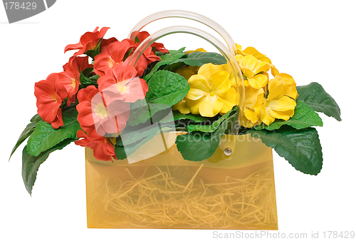 Image of Bag with Flowers (Path Included)