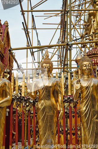 Image of gold buddha statues