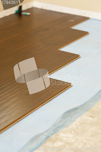 Image of Newly Installed Brown Laminate Flooring