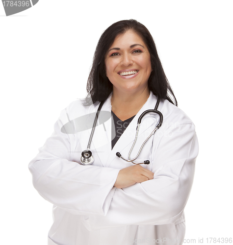 Image of Attractive Female Hispanic Doctor or Nurse