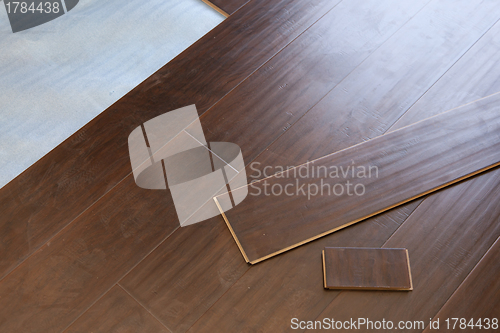 Image of Newly Installed Brown Laminate Flooring