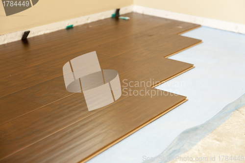 Image of Newly Installed Brown Laminate Flooring