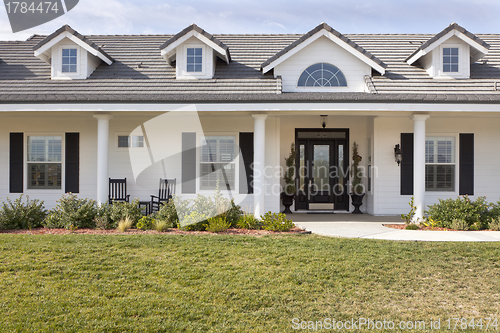 Image of Newly Constructed Modern House Facade