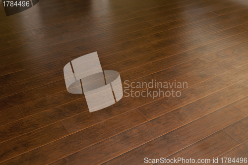 Image of Newly Installed Brown Laminate Flooring in Home