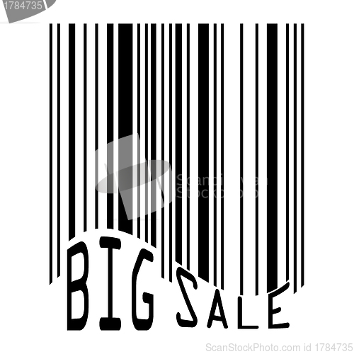 Image of Big Sale bar codes all data is fictional. EPS 8