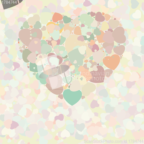 Image of Abstract vintage heart background. EPS 8