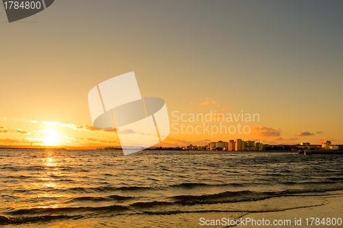 Image of Sunset on the Tejo river.