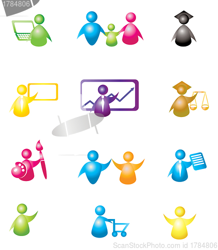 Image of Set of people icons 
