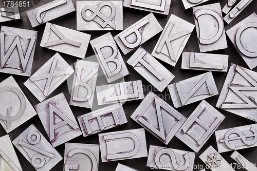 Image of metal type background