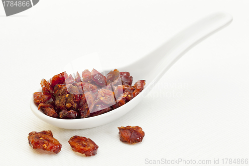 Image of spoon of dried cranberries