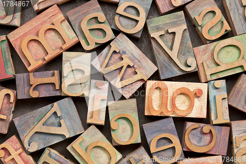 Image of wood printing blocks background