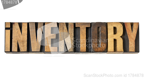 Image of inventory word in wood type