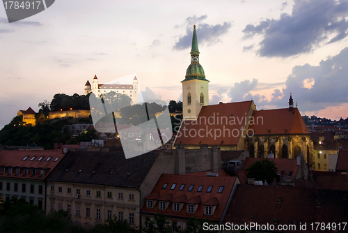 Image of Bratislava in the night