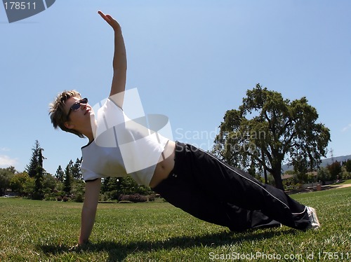 Image of Girl exercising outdoors