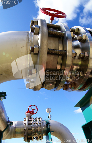 Image of Equipment, valves and piping as found inside of  industrial powe