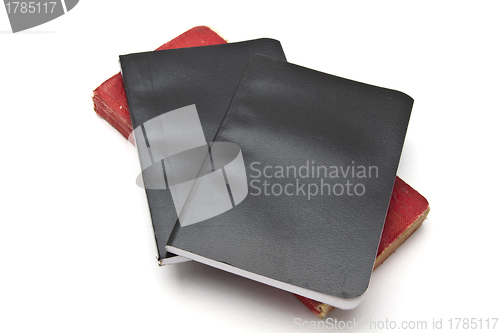 Image of Red and black notebooks 