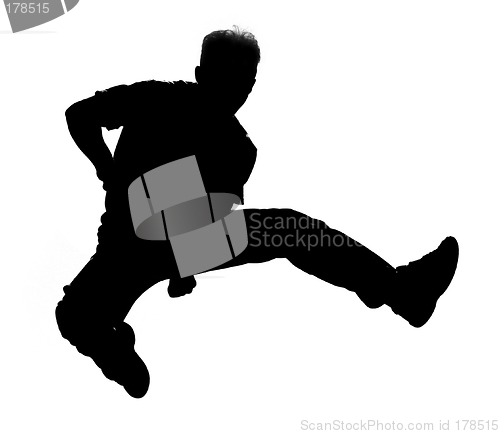 Image of Jumping boy silhouette