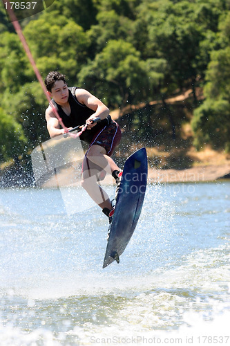 Image of Boy Wakeboarding