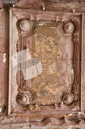 Image of Ancient wooden door fragment.