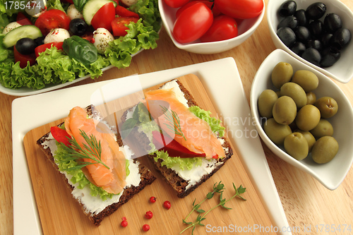 Image of Fresh salmon sandwiches