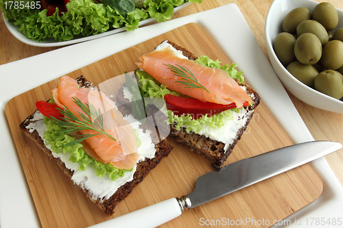 Image of Fresh salmon sandwiches