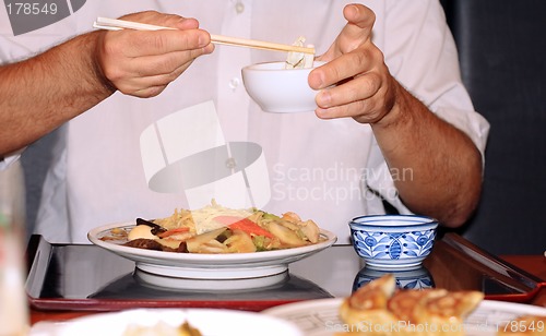 Image of Eating with chopsticks