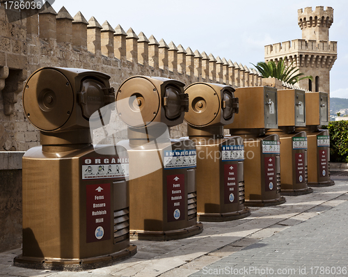 Image of Recycling bins, Majorca