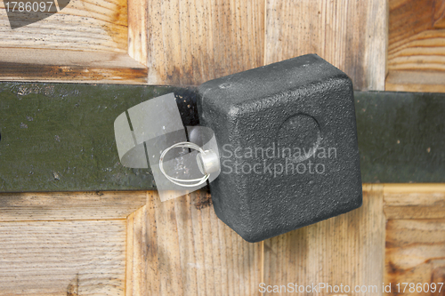 Image of Lock on a  barn doors