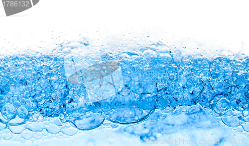 Image of Background of Blue Bubbles Underwater