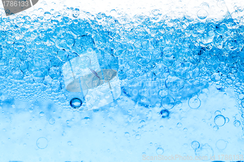 Image of Background of Blue Bubbles Underwater