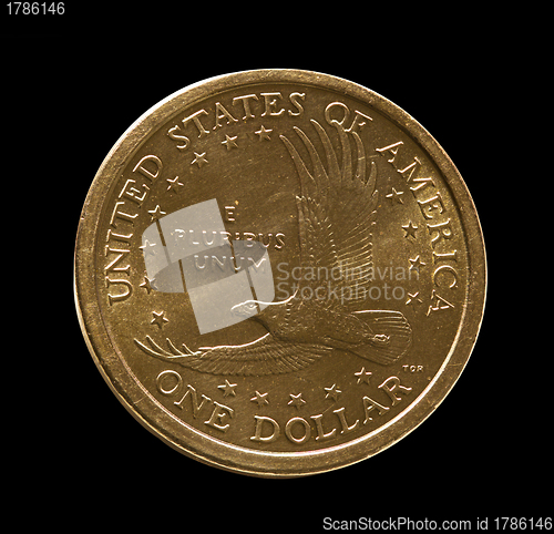 Image of Macro image of one dollar US coin