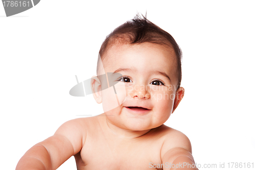 Image of Happy laughing baby face