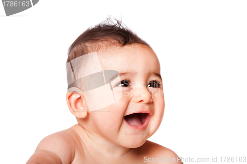 Image of Happy laughing baby face