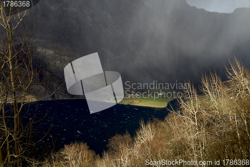 Image of valley in norway in changeful weather