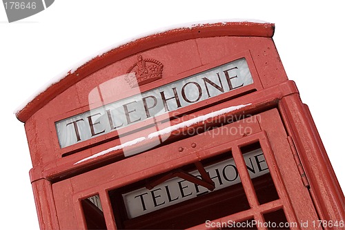 Image of British Phone Box w/ Path (Close View)