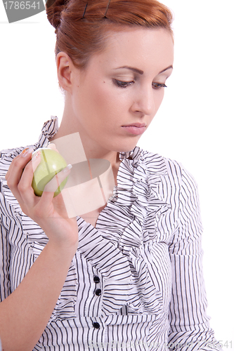 Image of young succssesful woman in casual look elegant