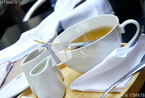 Image of Tea time - green organic tea, white tea service 