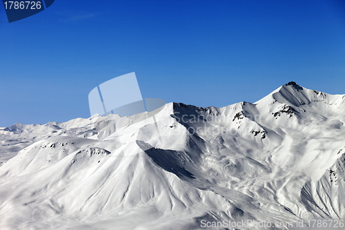 Image of Winter mountains and blue sky