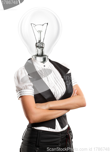 Image of Lamp Head Business Woman