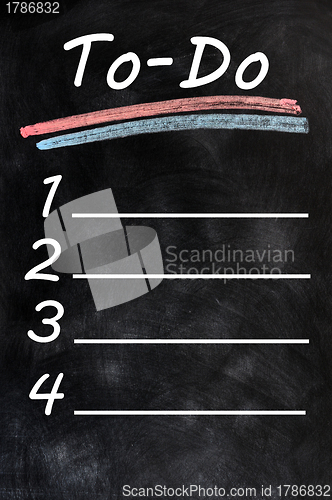 Image of To-do list on a blackboard background