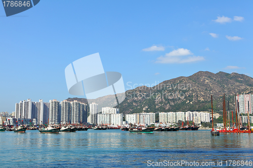 Image of typhoon shelter in Hong Kong, Tuen Mun