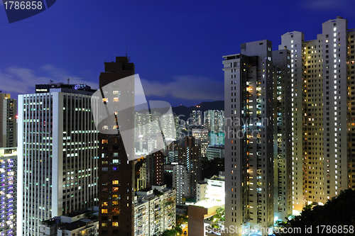 Image of crowded urban at night