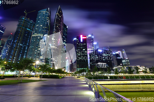 Image of Singapore cityscape at night