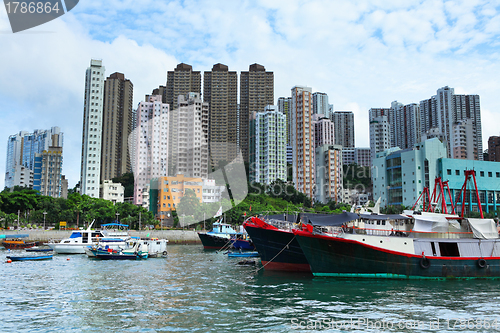 Image of typhoon shelter in Hong Kong, aberdeen