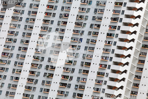 Image of public apartment block in Hong Kong