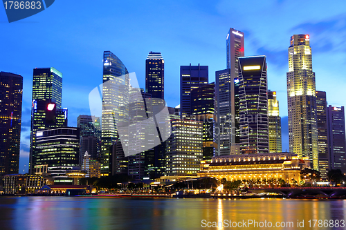 Image of Singapore cityscape at night