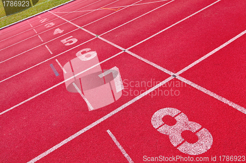 Image of lanes of running track