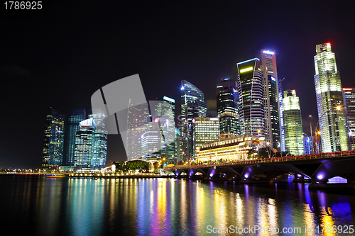 Image of Singapore cityscape at night