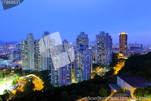 Image of crowded urban at night